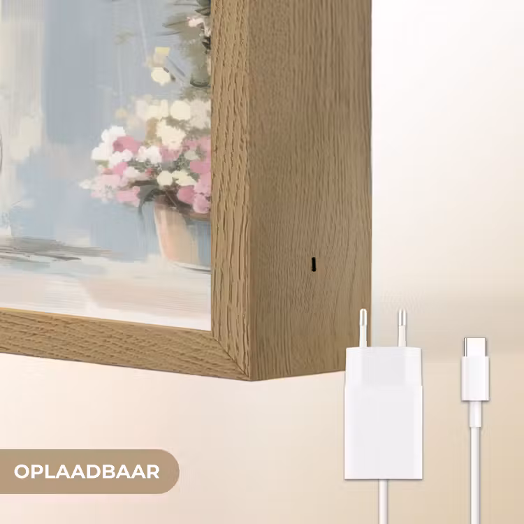 Lightbox - Wandlamp - Fiets - Pastelkleuren - Bloemen — 7