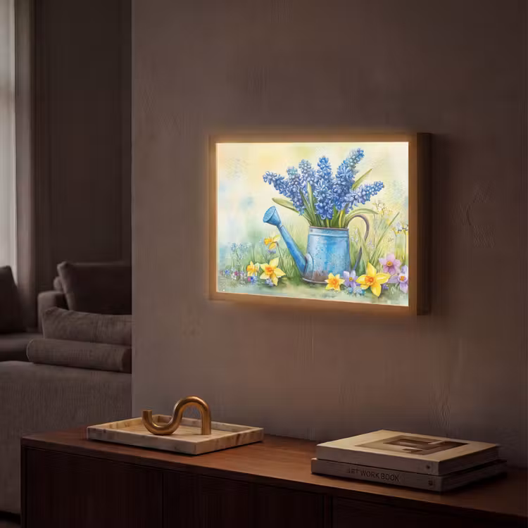 Lightbox - Wandlamp - Gieter - Lavendel - Bloesems — 2