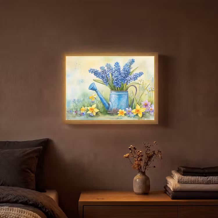 Lightbox - Wandlamp - Gieter - Lavendel - Bloesems — 3
