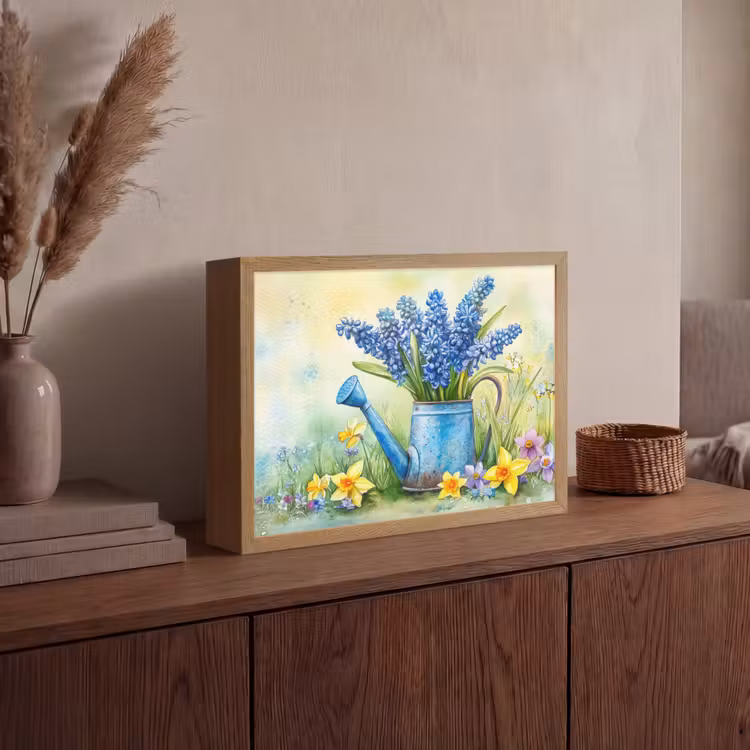 Lightbox - Wandlamp - Gieter - Lavendel - Bloesems — 4