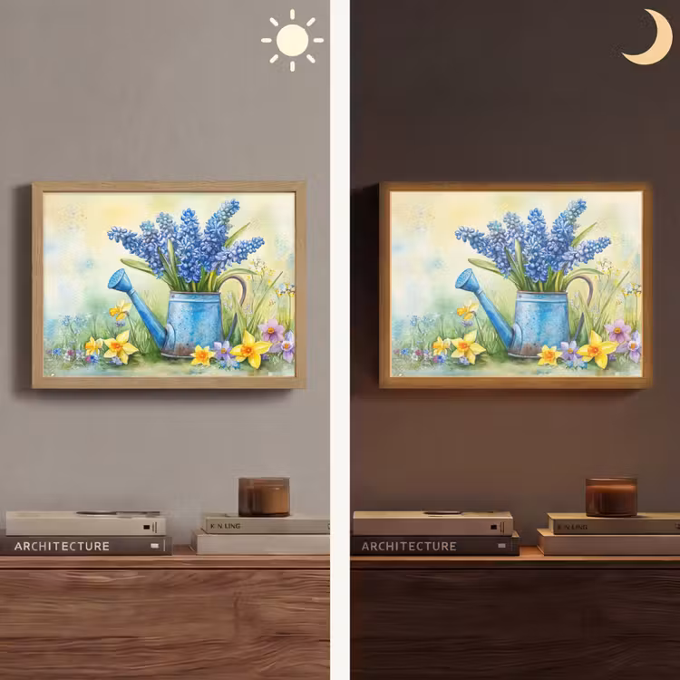 Lightbox - Wandlamp - Gieter - Lavendel - Bloesems — 6