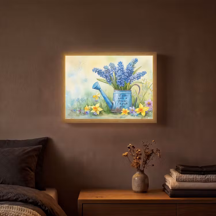 Lightbox - Wandlamp - Lavendelbloemen - Quote - Gieter — 3