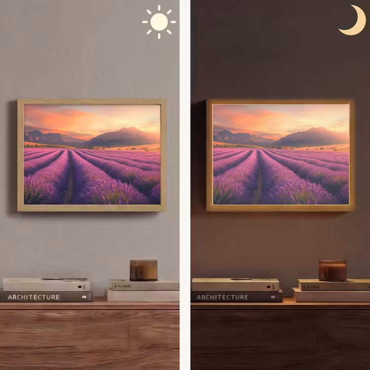 Lightbox - Wandlamp - Lavendelveld - Zonsondergang - Paars — 6