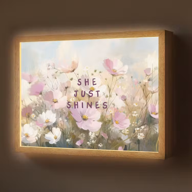 Lightbox - Wandlamp - Quote - Bloemen - Schilderachtig — 1