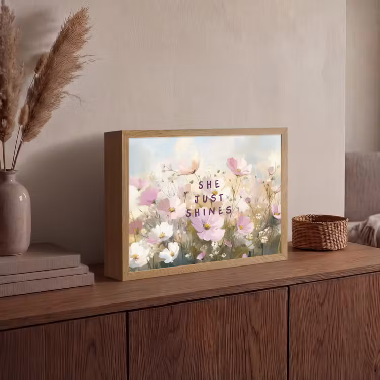 Lightbox - Wandlamp - Quote - Bloemen - Schilderachtig — 4