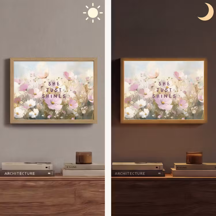 Lightbox - Wandlamp - Quote - Bloemen - Schilderachtig — 6