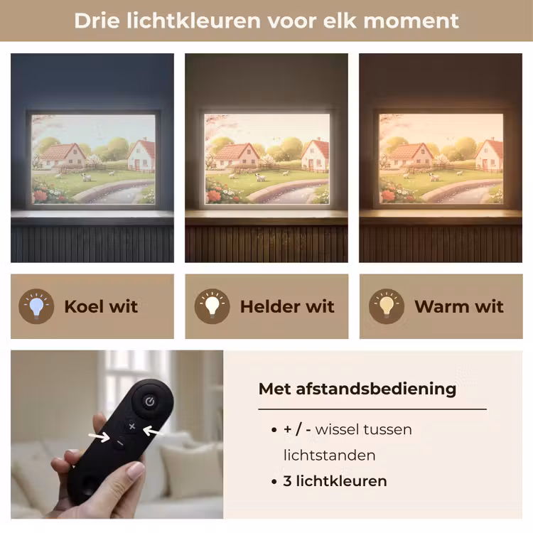 Lightbox - Wandlamp - Schapen - Huisje - Platteland — 8