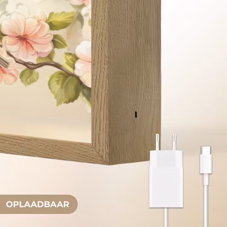 Lightbox - Wandlamp - Takken - Bloemen - Vogeltjes - Roze — 7