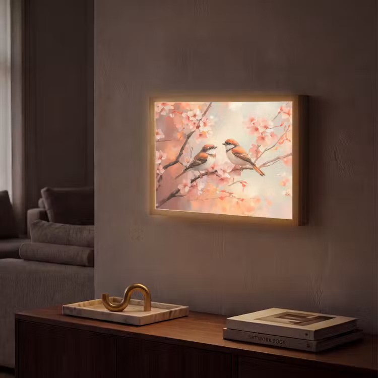 Lightbox - Wandlamp - Vogels - Romantic - Bloesemtak — 2