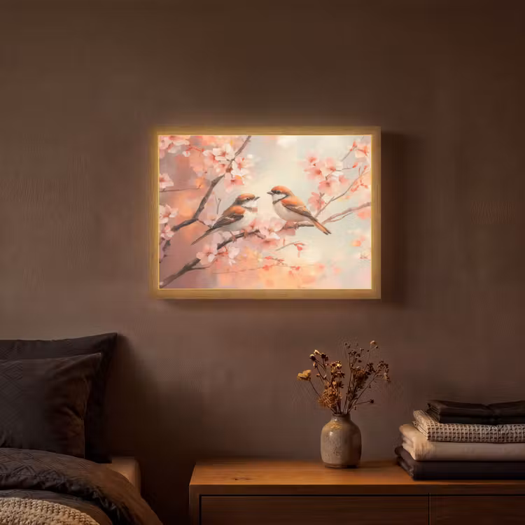Lightbox - Wandlamp - Vogels - Romantic - Bloesemtak — 3