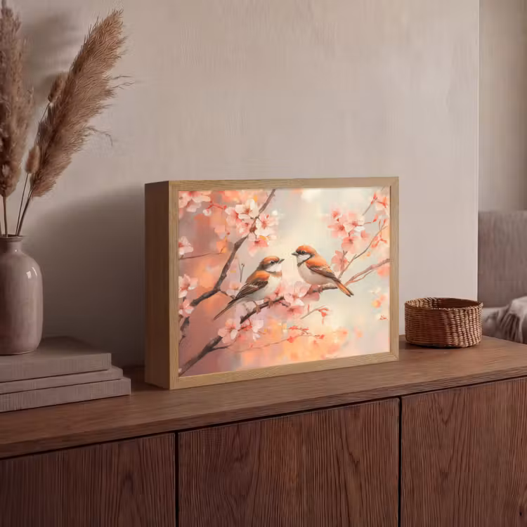 Lightbox - Wandlamp - Vogels - Romantic - Bloesemtak — 4