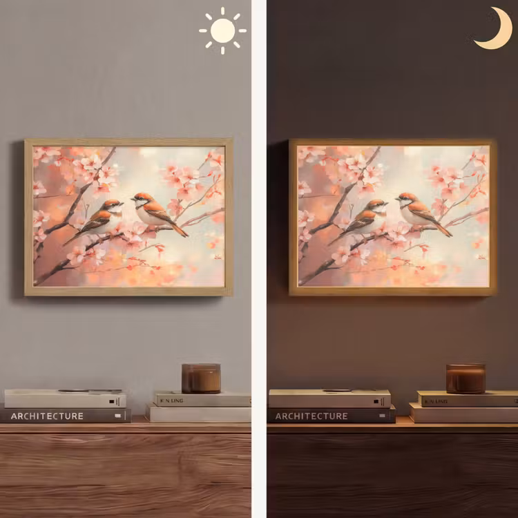 Lightbox - Wandlamp - Vogels - Romantic - Bloesemtak — 6