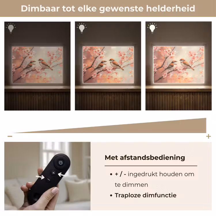 Lightbox - Wandlamp - Vogels - Romantic - Bloesemtak — 9