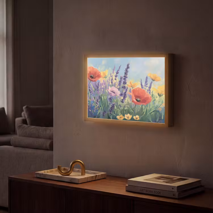 Lightbox - Wandlamp - Weide - Bloemen - Kleurrijk — 2