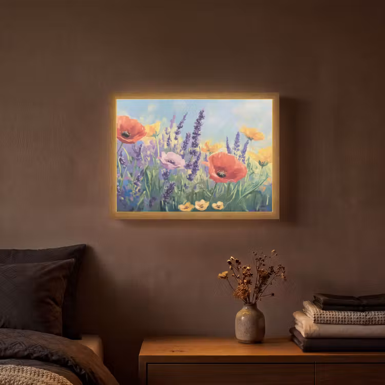 Lightbox - Wandlamp - Weide - Bloemen - Kleurrijk — 3