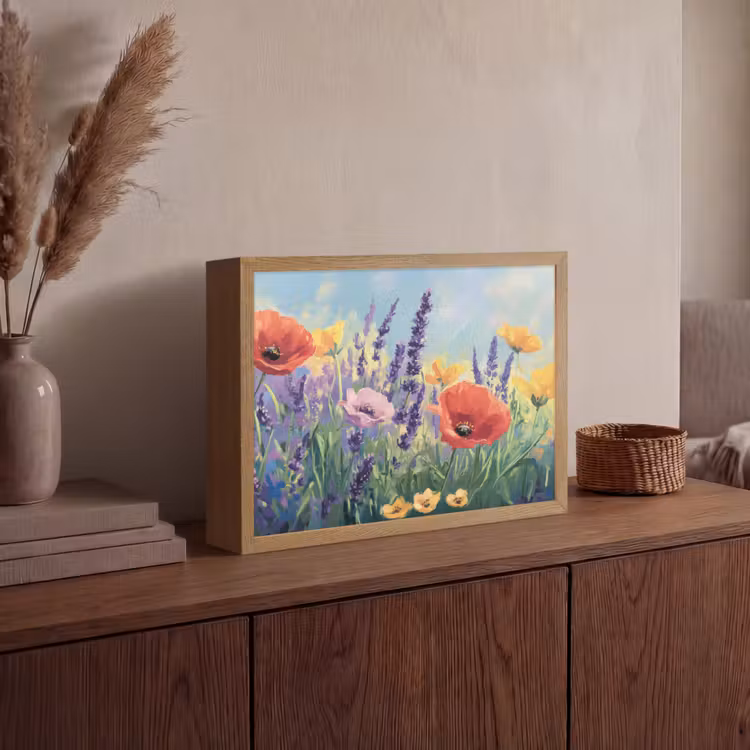 Lightbox - Wandlamp - Weide - Bloemen - Kleurrijk — 4