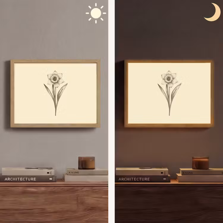Lightbox - Wandlamp - Zwart - Narcis - Illustratie — 6