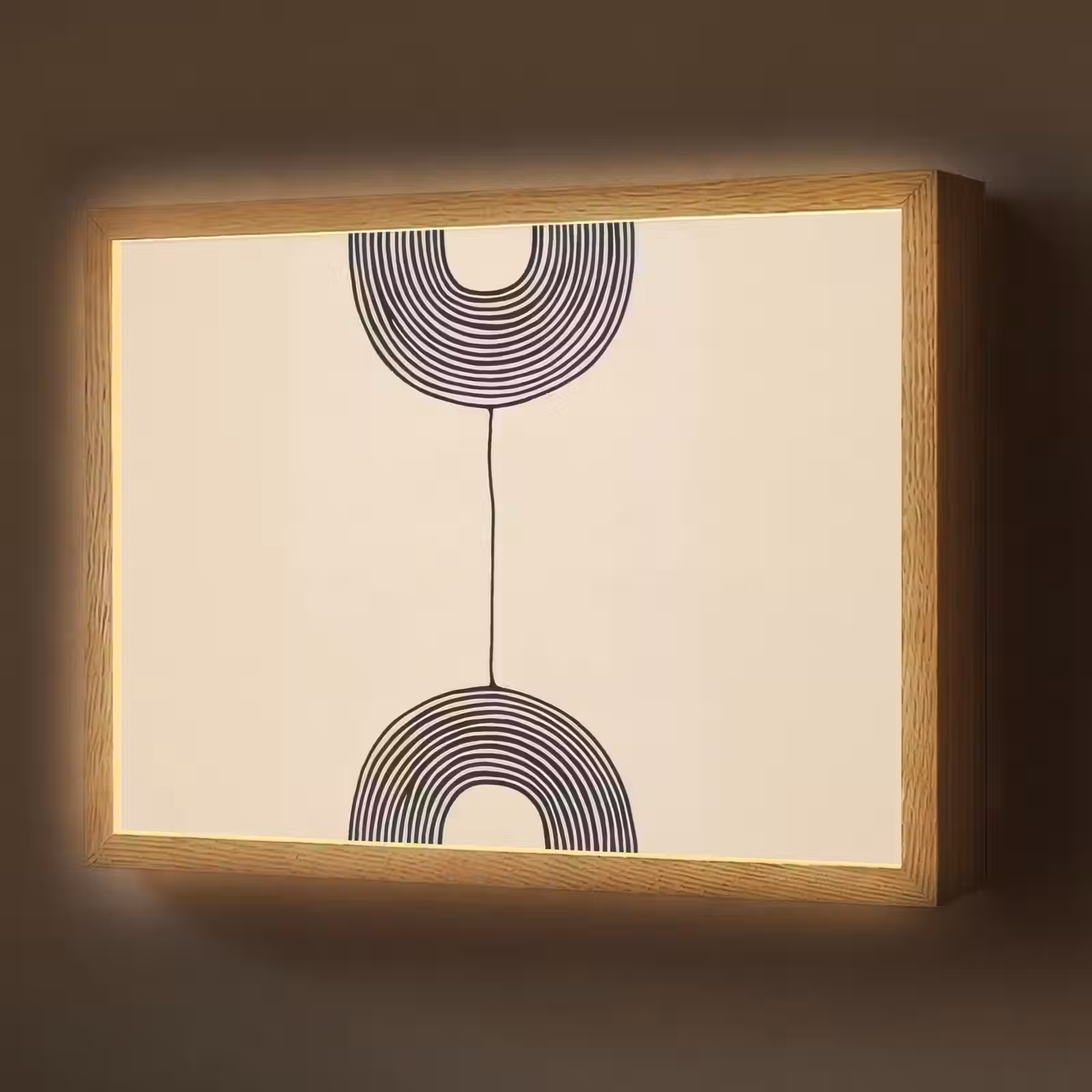 Lightbox - Wandlamp - Geometrische bogen - Minimalistisch - Symmetrisch — 1