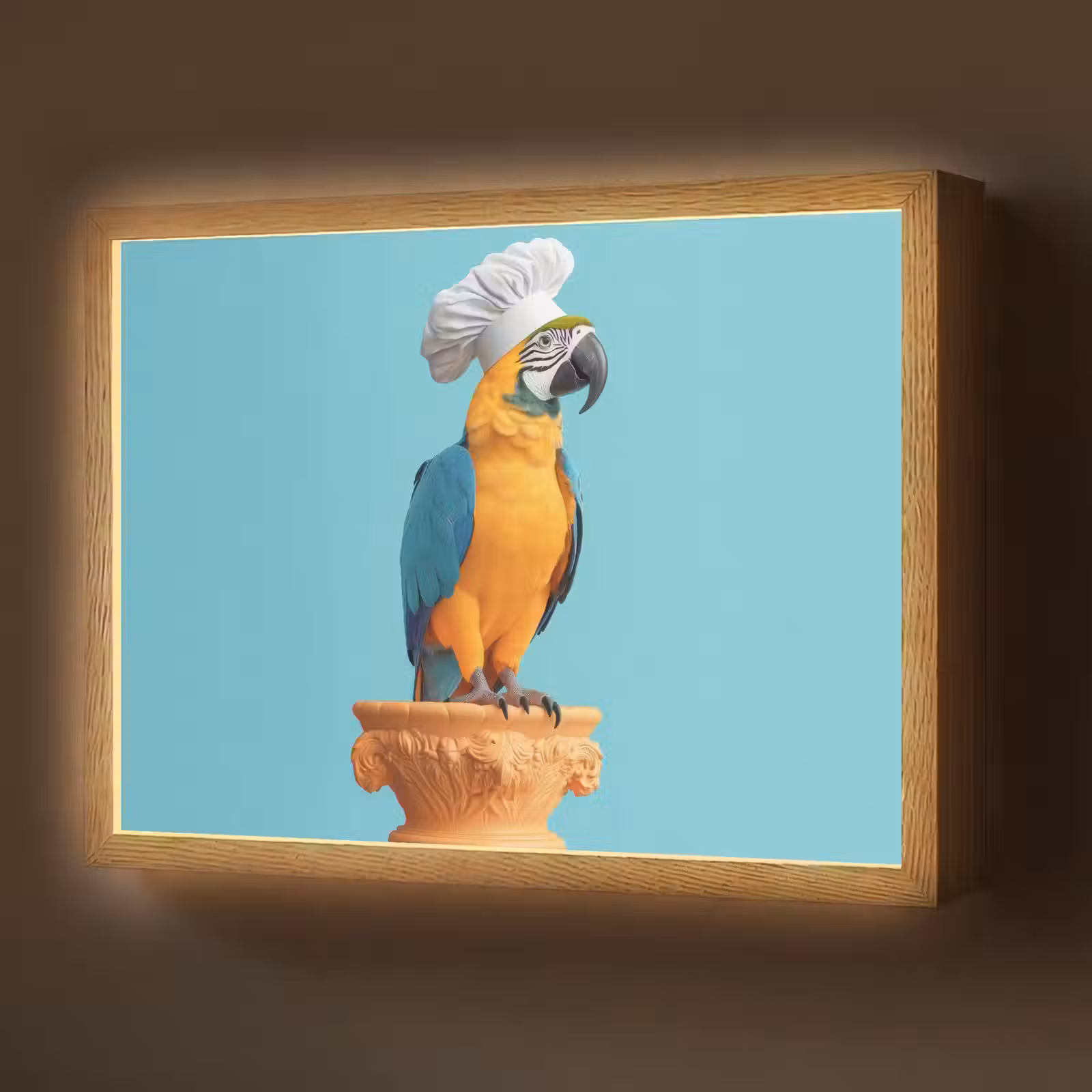 Lightbox - Wandlamp - Papegaai - Koksmuts - Grappig - Vogel — 1