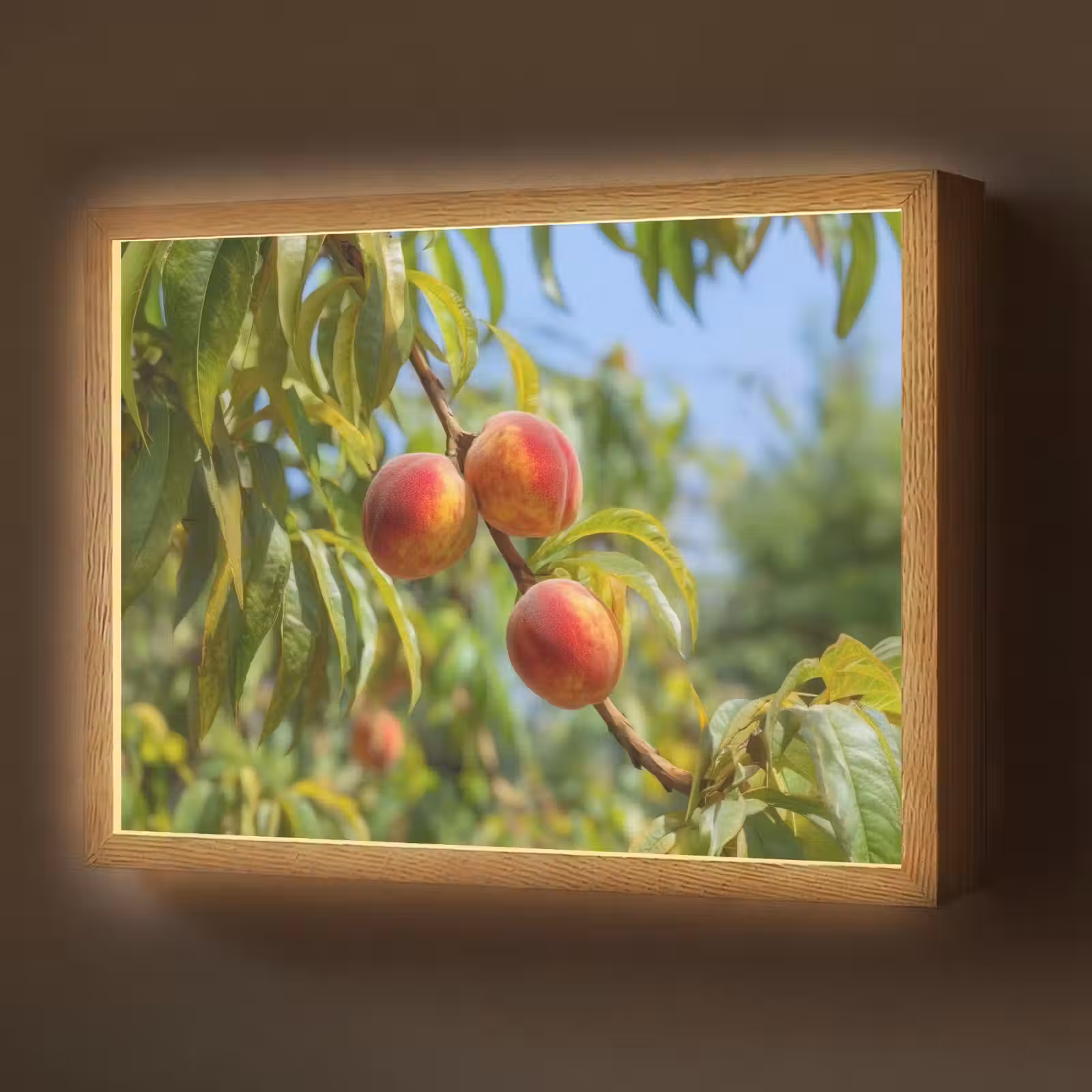 Lightbox - Wandlamp - Perzik - Bladeren - Zonlicht — 1