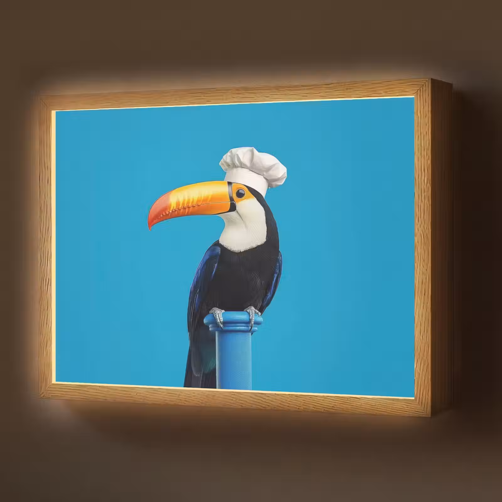 Lightbox - Wandlamp - Tucan - Sokkel - Vogel - Koksmuts — 1