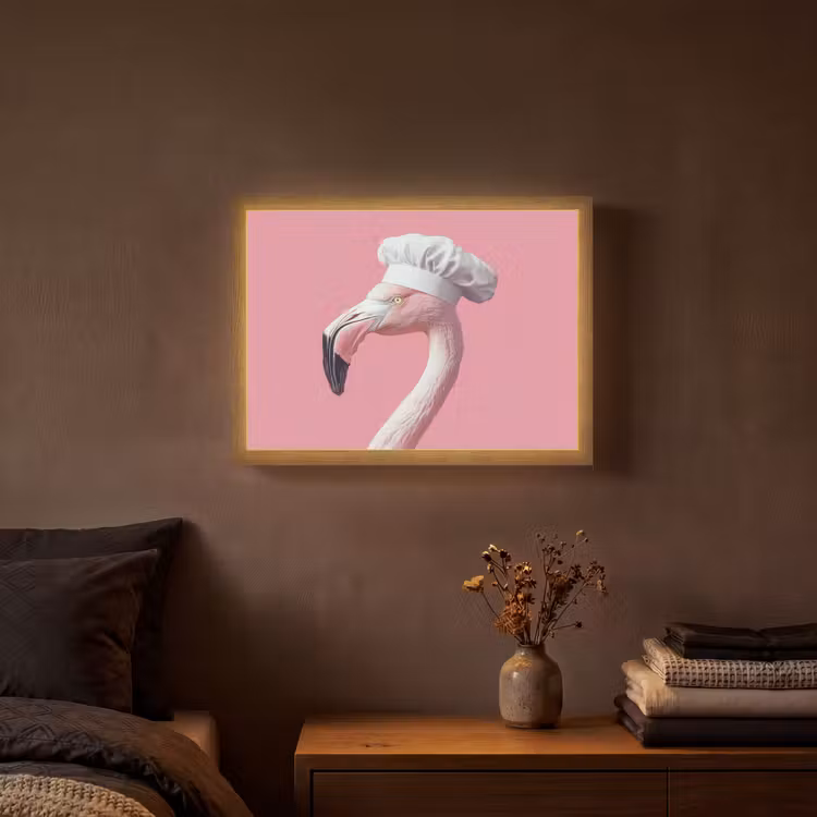 Lightbox - Wandlamp - Flamingo - Roze - Koksmuts - Vogel — 3