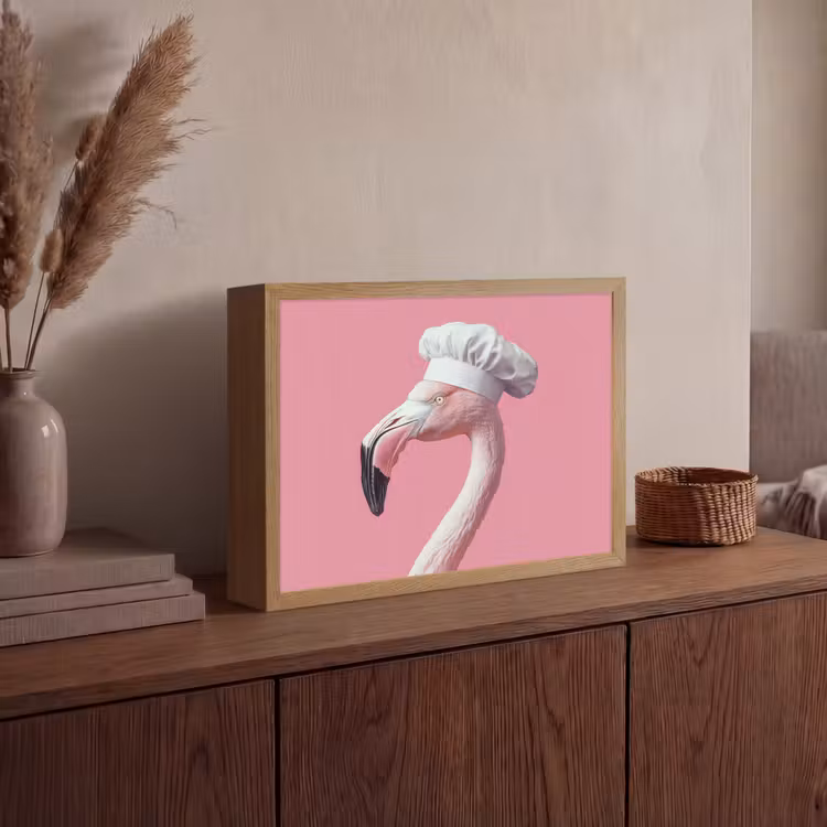 Lightbox - Wandlamp - Flamingo - Roze - Koksmuts - Vogel — 4