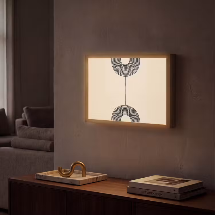 Lightbox - Wandlamp - Geometrische bogen - Minimalistisch - Symmetrisch — 2