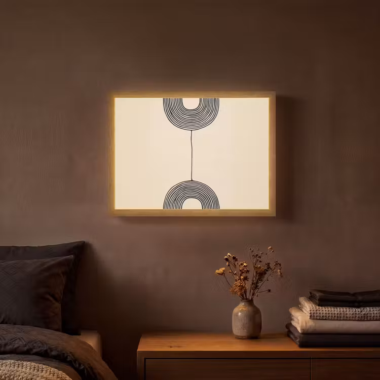 Lightbox - Wandlamp - Geometrische bogen - Minimalistisch - Symmetrisch — 3