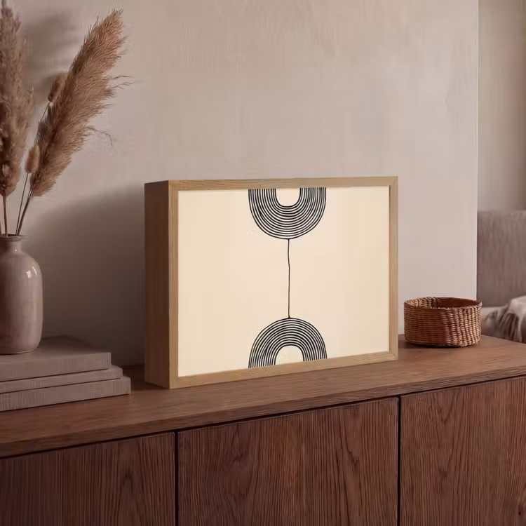 Lightbox - Wandlamp - Geometrische bogen - Minimalistisch - Symmetrisch — 4