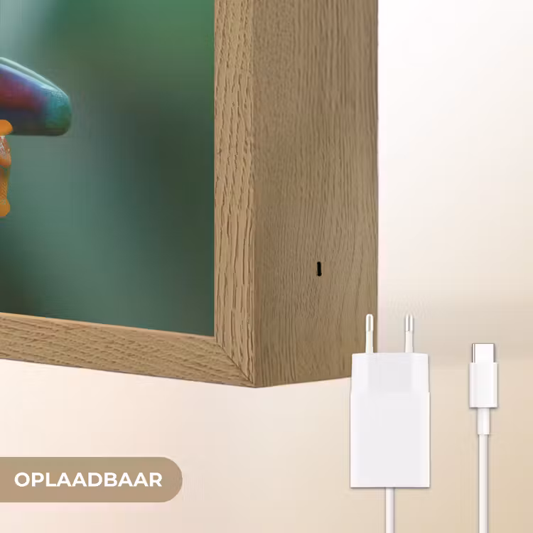 Lightbox - Wandlamp - Groene kikker - Nieuwsgierig - Gras — 7