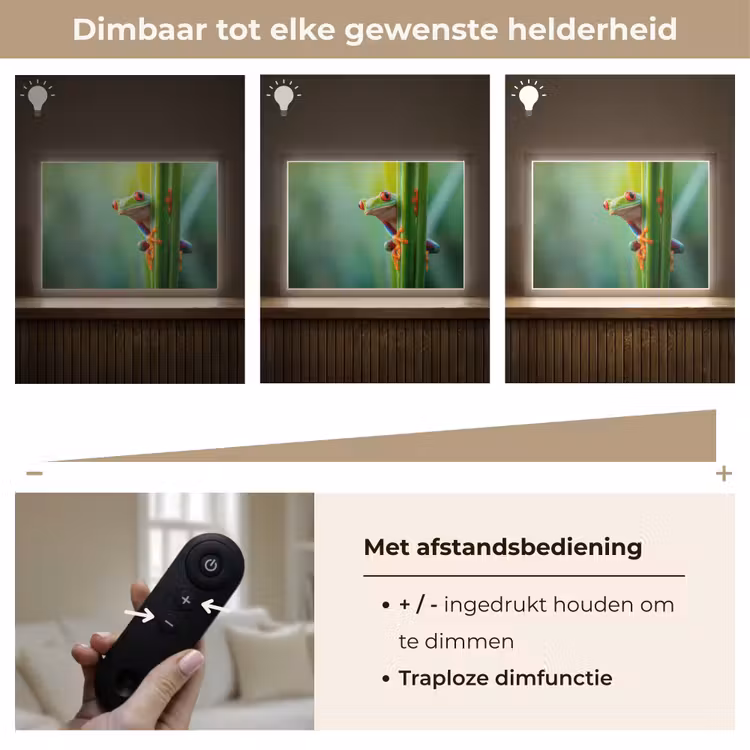 Lightbox - Wandlamp - Groene kikker - Nieuwsgierig - Gras — 9