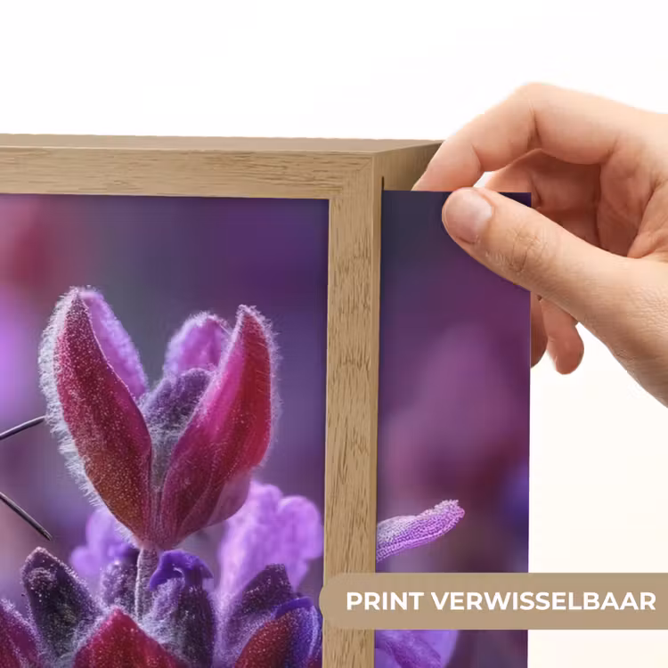Lightbox - Wandlamp - Honingbij - Paarse bloemen - Details — 5