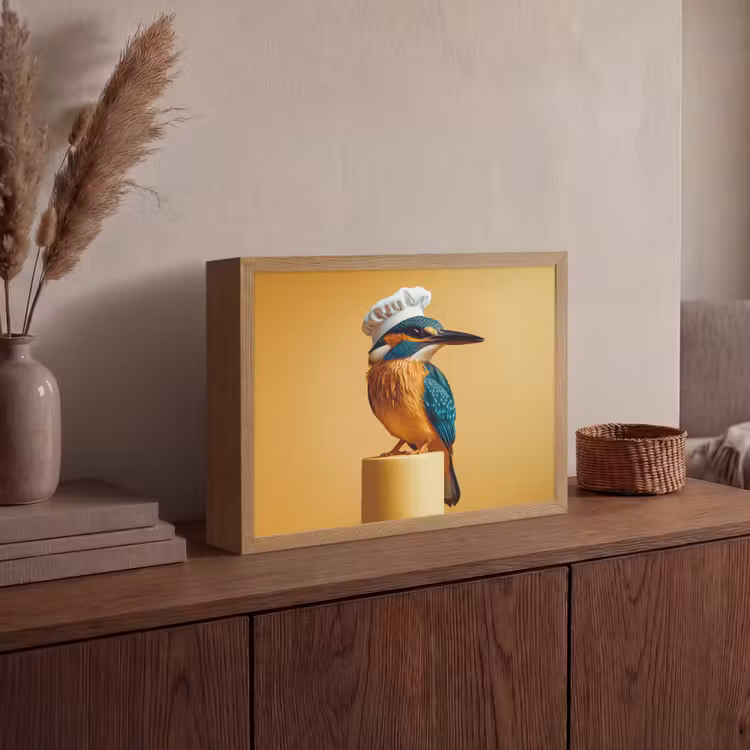 Lightbox - Wandlamp - Ijsvogel - Pilaar - Koksmuts - Vogel — 4