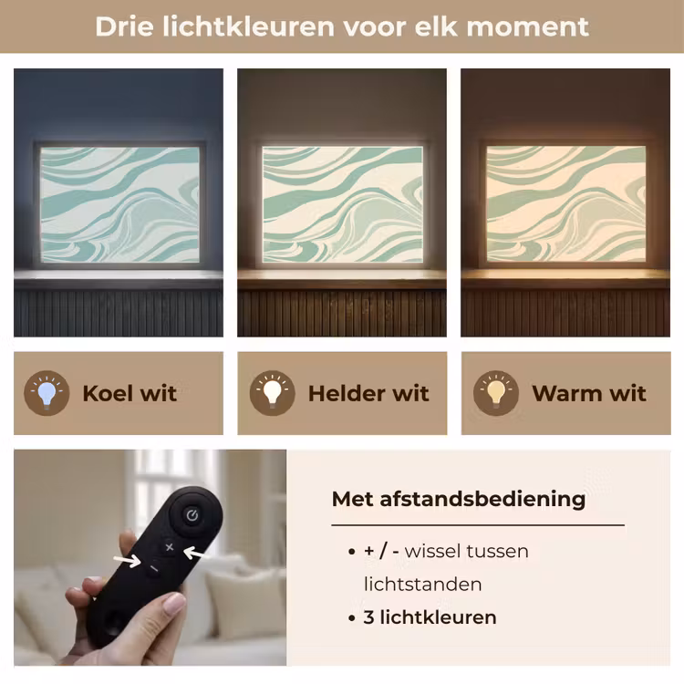 Lightbox - Wandlamp - Organische lijnen - Mintgroen - Marmer — 8