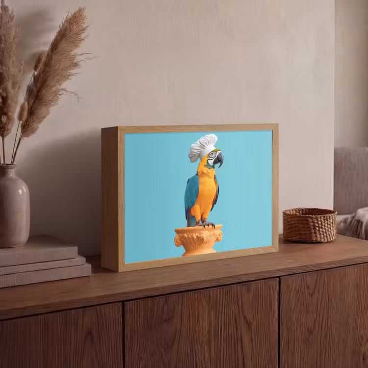 Lightbox - Wandlamp - Papegaai - Koksmuts - Grappig - Vogel — 4