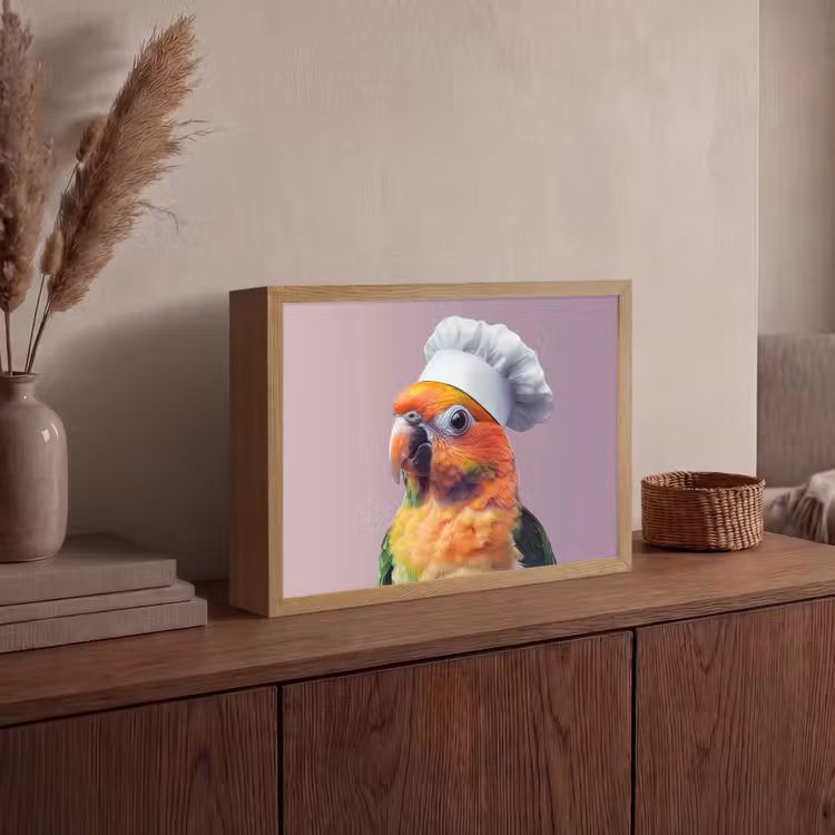 Lightbox - Wandlamp - Papegaai - Koksmuts - Nieuwsgierig - Vogel — 4