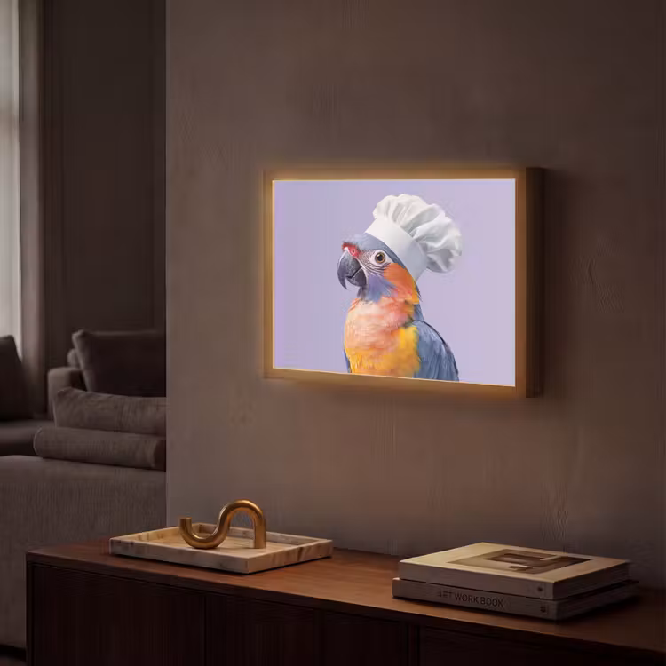 Lightbox - Wandlamp - Papegaai - Koksmuts - Paars - Cute — 2
