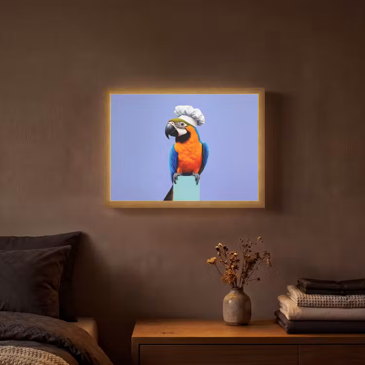 Lightbox - Wandlamp - Papegaai - Koksmuts - Vogel - Leuk — 3