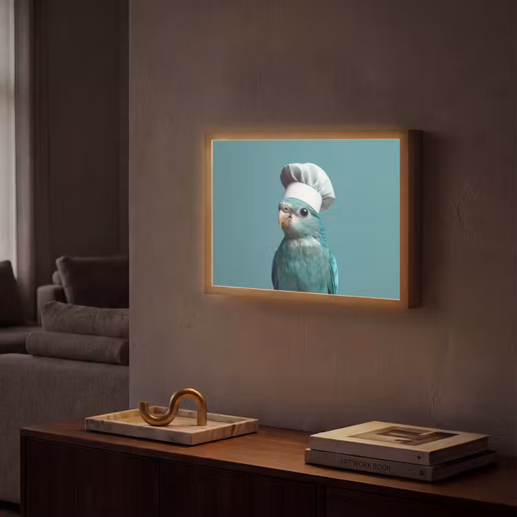 Lightbox - Wandlamp - Parkiet - Vogel - Koksmuts - Cute — 2