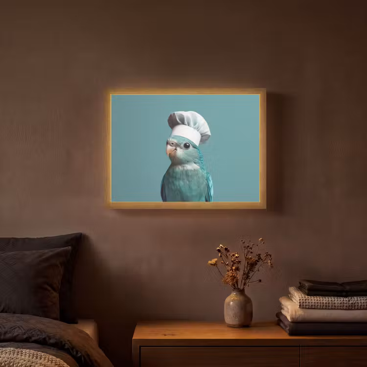 Lightbox - Wandlamp - Parkiet - Vogel - Koksmuts - Cute — 3