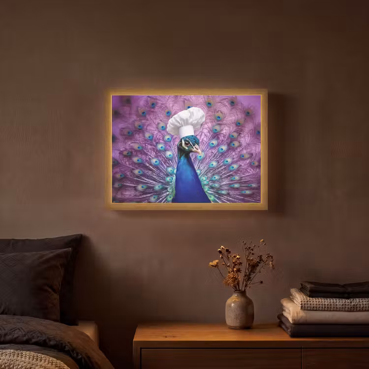 Lightbox - Wandlamp - Pauw - Koksmuts - Cool - Paars — 3