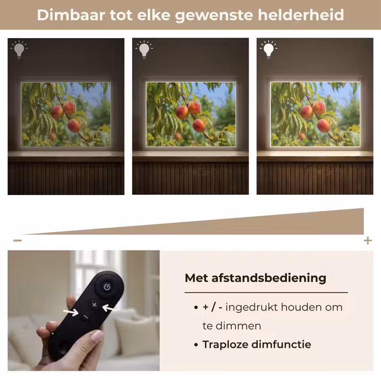 Lightbox - Wandlamp - Perzik - Bladeren - Zonlicht — 9