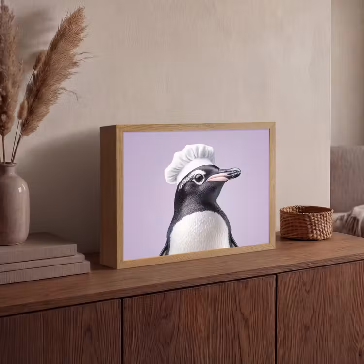 Lightbox - Wandlamp - Pinguïn - Koksmuts - Lief - Paars — 4