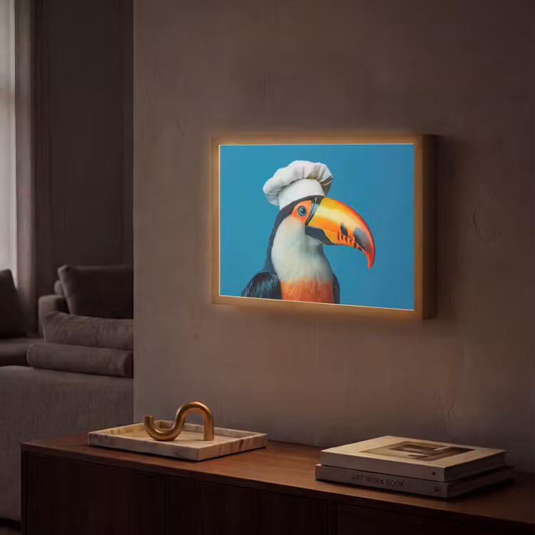 Lightbox - Wandlamp - Toekan - Papegaai - Vogel - Koksmuts — 2