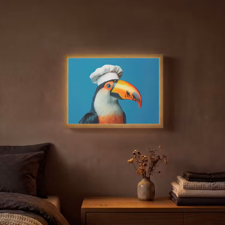 Lightbox - Wandlamp - Toekan - Papegaai - Vogel - Koksmuts — 3
