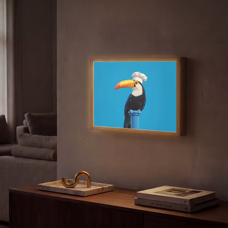 Lightbox - Wandlamp - Tucan - Sokkel - Vogel - Koksmuts — 2