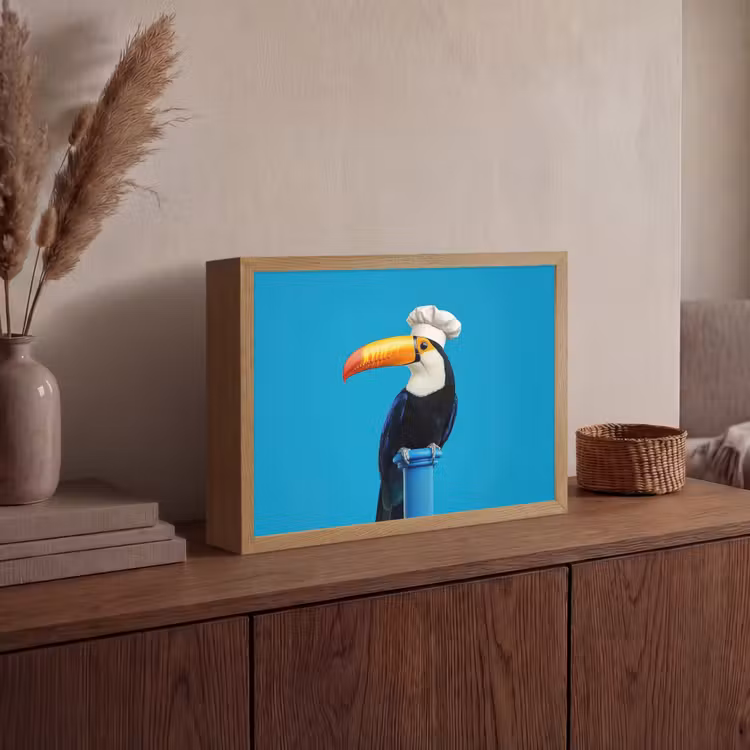 Lightbox - Wandlamp - Tucan - Sokkel - Vogel - Koksmuts — 4