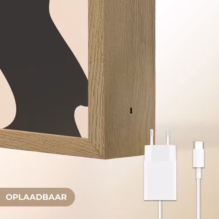Lightbox - Wandlamp - Vlekkenpatroon - Koe - Beige — 7