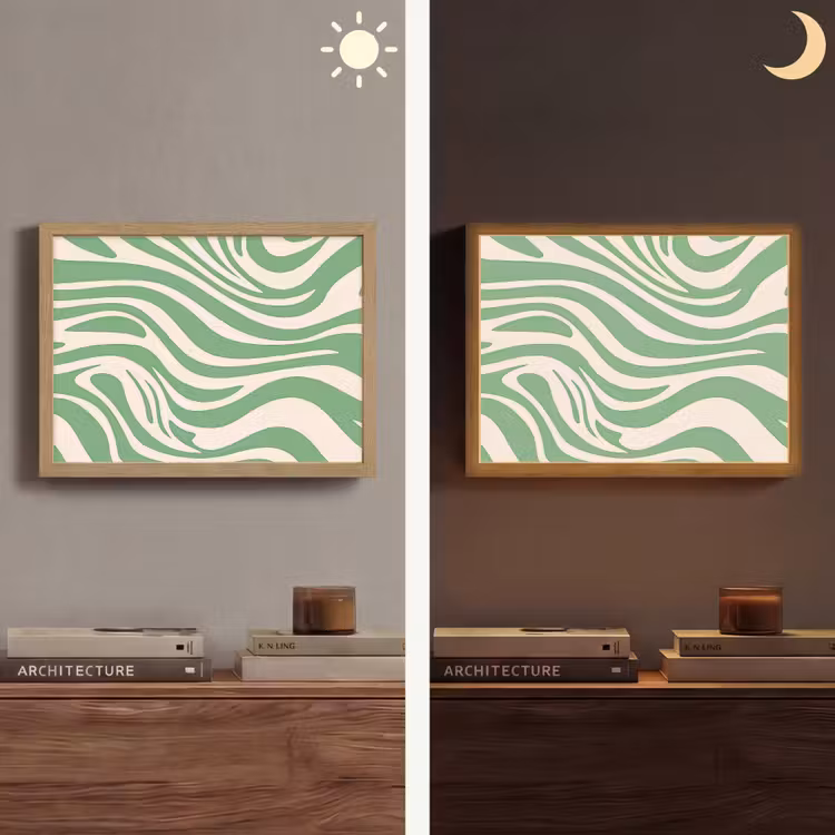 Lightbox - Wandlamp - Zebrapatroon - Groen - Retro — 6